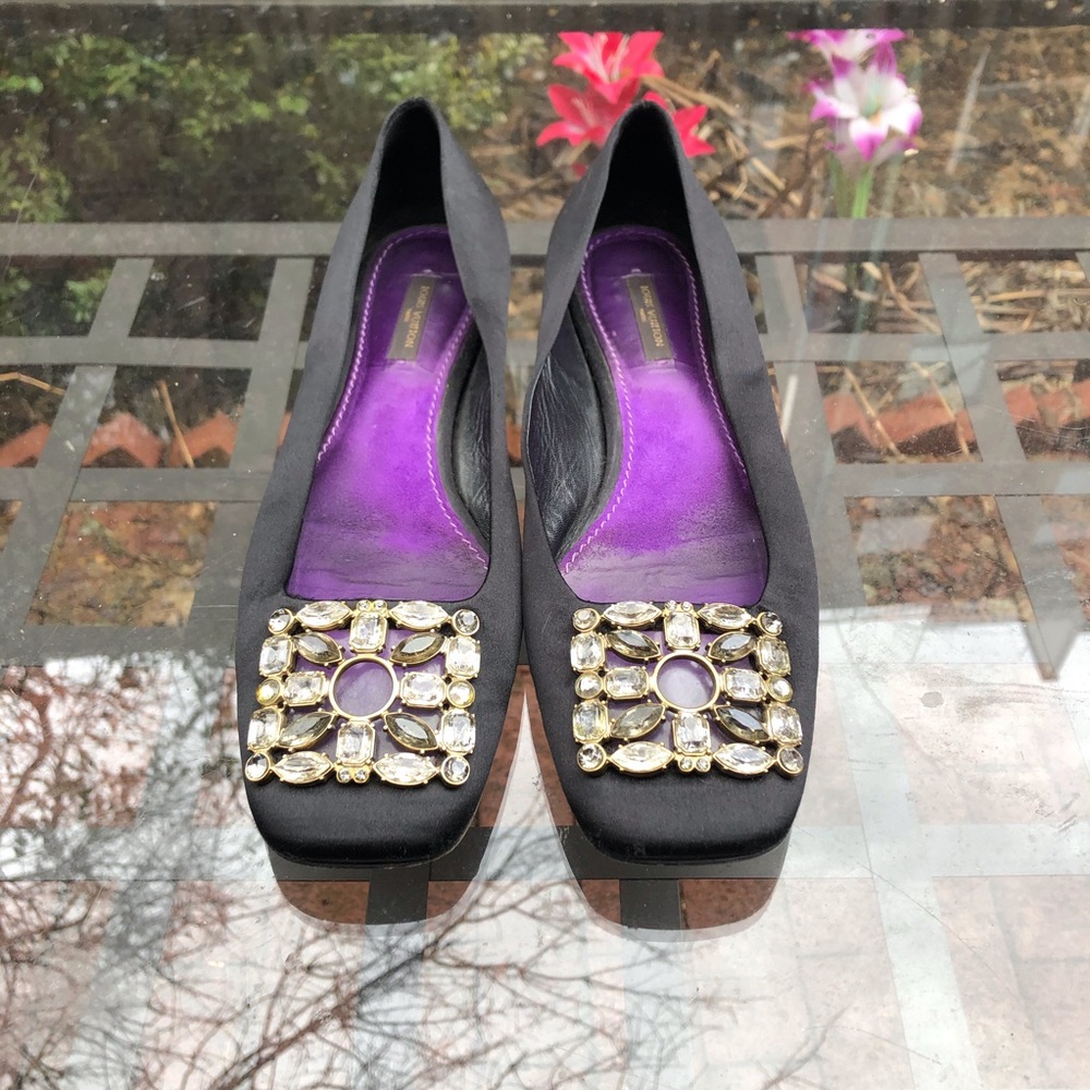 Louis Vuitton Satin Flat Shoes